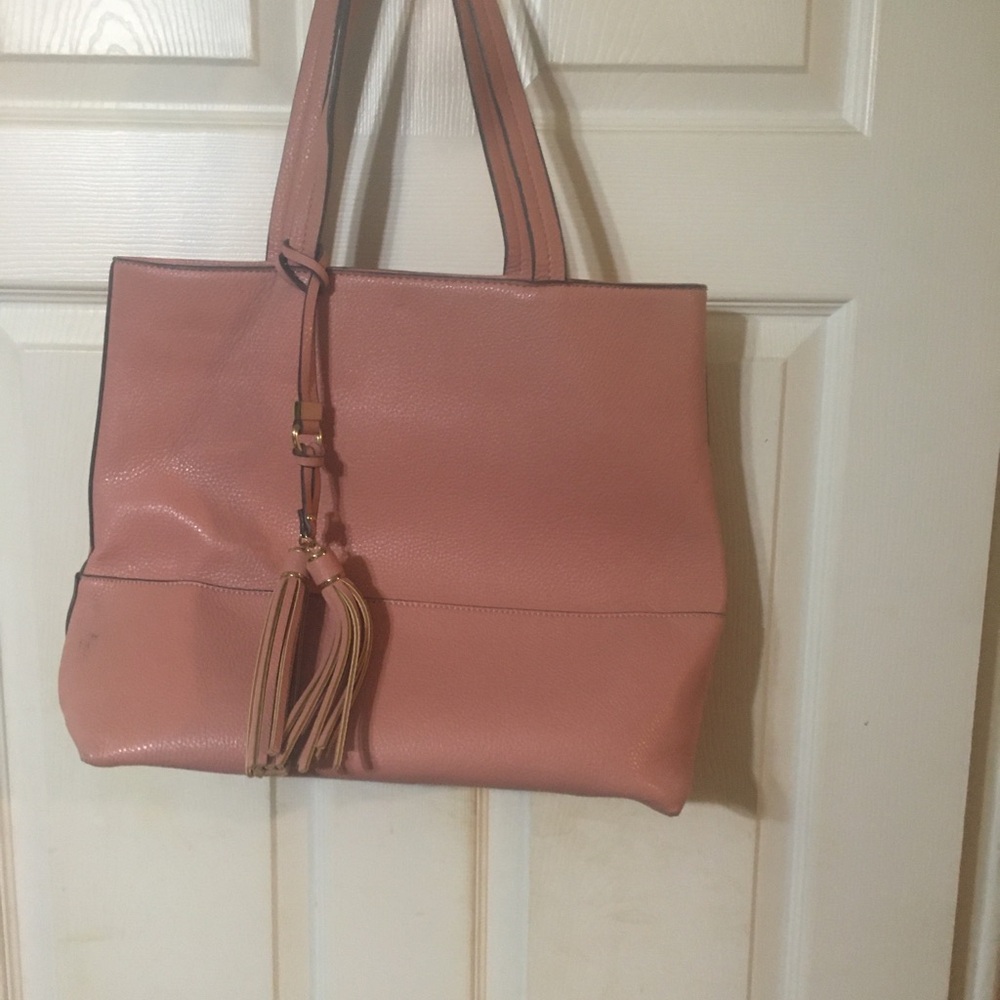 Everyday Blush Pink Tote with Tassel Detail